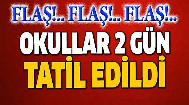 Okullara 2 Gün Yağmur Tatili
