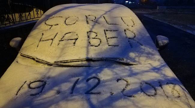 Çorlu'da Beklenen Kar Yağışı Başladı
