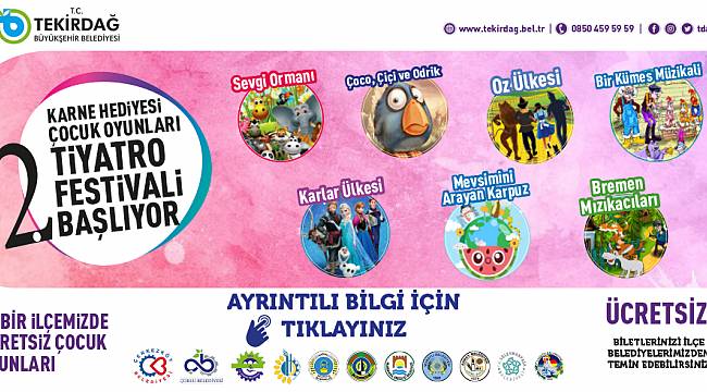 Çocuk Oyunları Tiyatro Festivali Perdelerini Açıyor