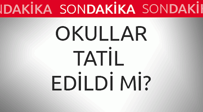 Okullar Tatil Mi? İşte Cevabı