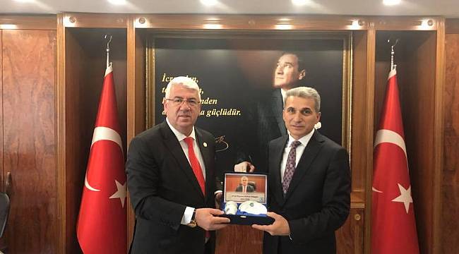 Ergene Belediye Başkanı Rasim Yüksel Nazilli Kaymakamını Ziyaret Etti
