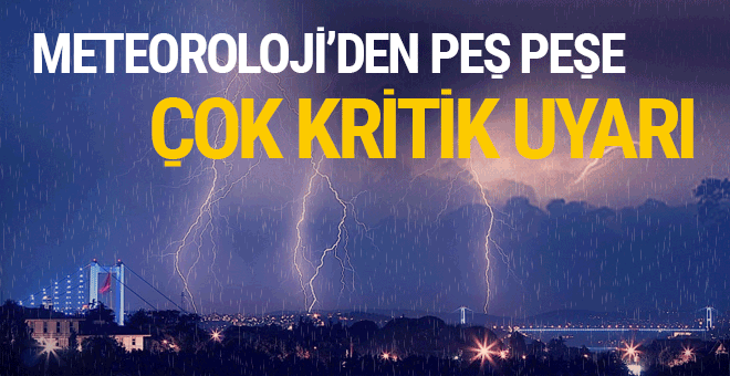 Meteorolojiden Uyarılar Peş Peşe Geldi