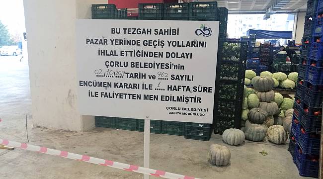 Kurallara Uymayan Pazarcı Esnafı Cezalandırıldı