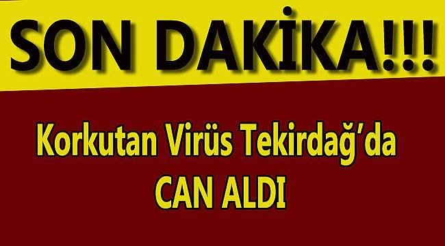 Korkutan Virüs Tekirdağ'da Can Aldı