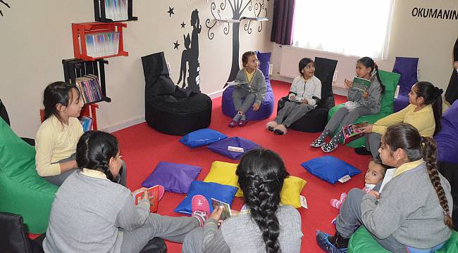 Hacıilbey İlkokulunda Kütüphane Açıldı