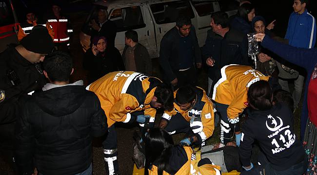 Minibüs Devrildi, 1 Ölü 4 Yaralı