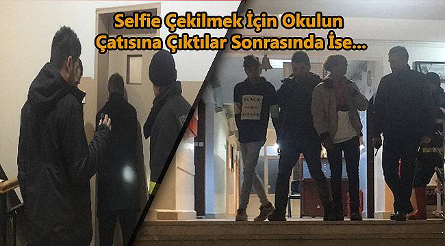 Selfie Çekmek İçin Okulun Çatısına Çıkan Çocuklar Mahsur Kaldı