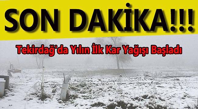 Tekirdağ'da Yılın İlk Kar Yağışı Başladı