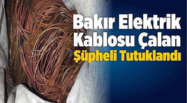 Bakır Kablo Çalan Hırsız Tutuklandı