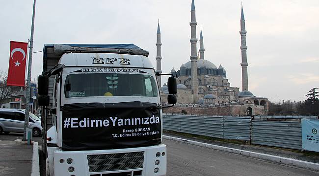 Edirne'den Elazığ'a Bir Kamyon Yardım Malzemesi Gönderildi
