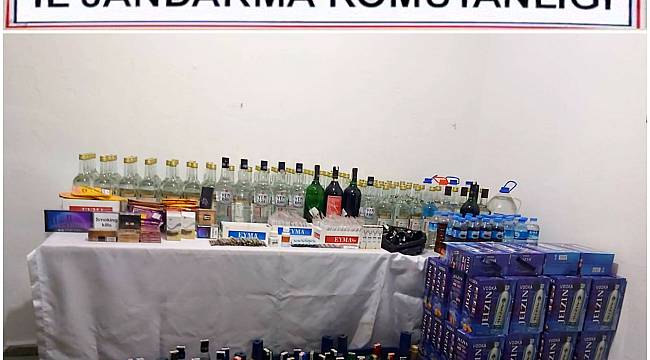 Gönen'de Kaçak İçki ve Sigara Operasyonu