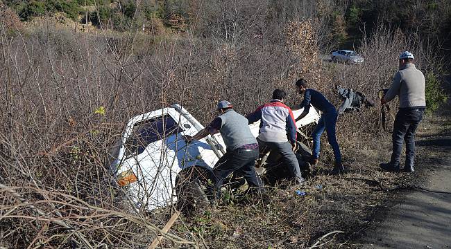 Kontrolden Çıkan Kamyonet Devrildi, 1 Yaralı