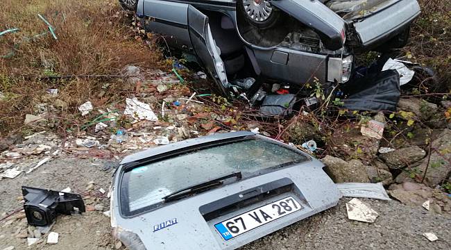 Sakarya'da Devrilen Otomobilin Sürücüsü Öldü