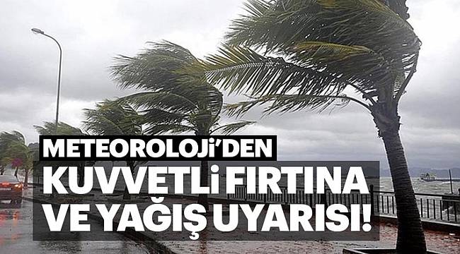 Yarına Dikkat Kuvvetli Fırtına Geliyor