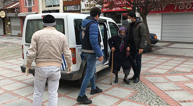 80 Yaşındaki Saniye Teyze Emekli Maaşını Polis Ekipleriyle Çekti