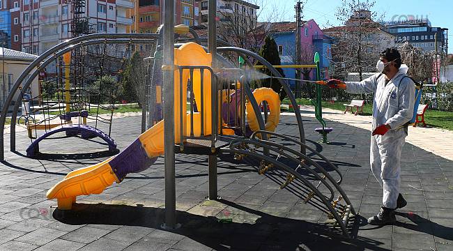 Çorlu'da Korona Virüs İçin Her Yer İlaçlanıyor