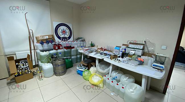 Kaçak Etil Alkol ve Dezenfektan Üreten Kimyagerler Yakalandı