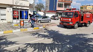 Lalapaşa'da Koronavirüse Karşı Cadde ve Sokaklar Dezenfekte Edildi