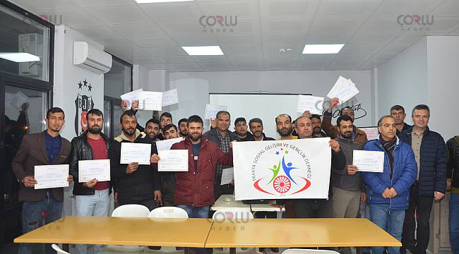 Malkara'da Kaynakçılık Kursunu Bitirenlere Sertifikaları Verildi