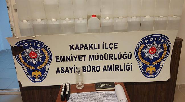 Kaçak Üretilen 240 Litre Etil Alkol Ele Geçirildi