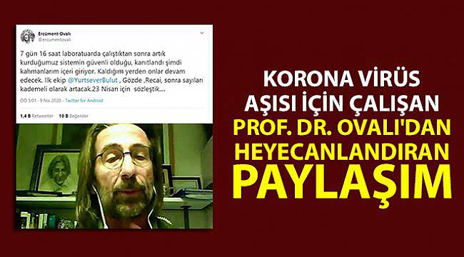 Koronavirüs Aşısı İçini Çalışan Profesörden Heyecanlandıran Paylaşım