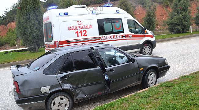 Otomobille Motosiklet Çarpıştı, 1 Yaralı