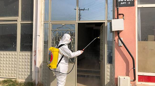 Toplu Yaşam Alanları Düzenli Olarak Dezenfekte Ediliyor