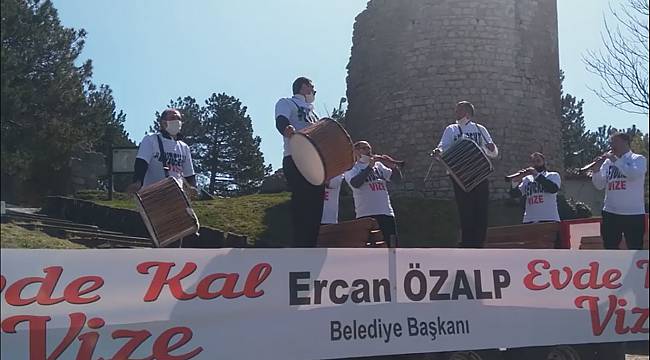 Vize'de Davul Zurnalı "Evde Kal" Çağrısı