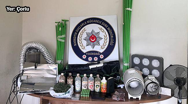 Çorlu'da Eve Kurdukları Çadırda Uyuşturucu Yetiştirdiler