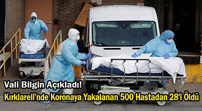 Kırklareli'nde Koronaya Yakalanan 500 Hastadan 28'i Öldü