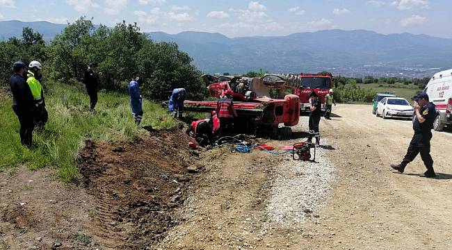 Devrilen İş Makinesinin Altında Kalan Operatör Yaşamını Yitirdi