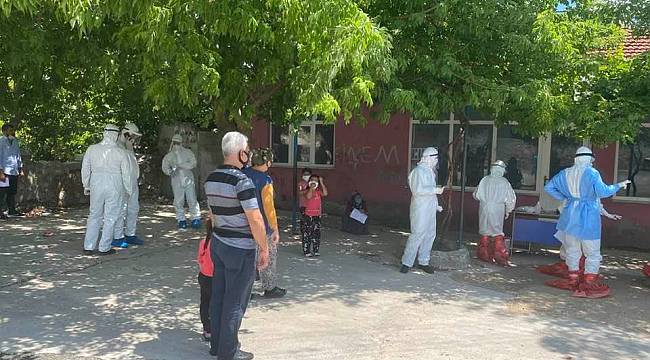 Karantinaya Alınan Mahallede Kovid-19 Taraması Yapıldı