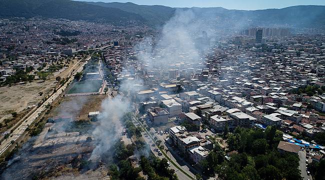 Bursa'da Otluk Alanda Yangın