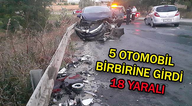 Silivri'de Zincirleme Trafik Kazası, 18 Yaralı