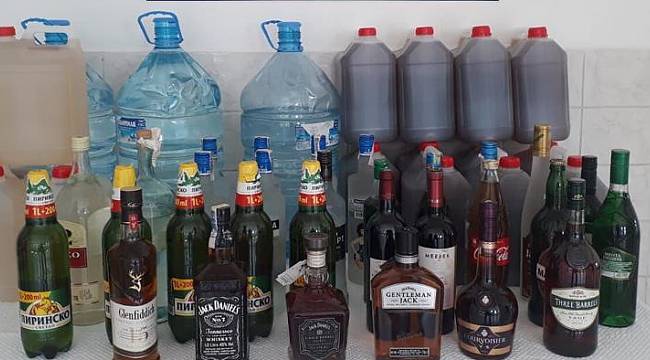 751 Litre Sahte ve Kaçak İçki Ele Geçirildi