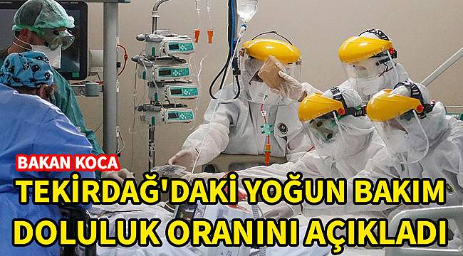 Bakan Koca Tekirdağ'daki Yoğun Bakım Doluluk Oranını Açıkladı
