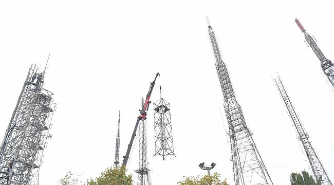 Çamlıca Tepesi'ndeki Eski Antenler Kaldırılıyor