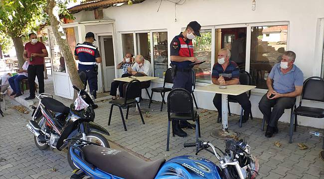 Edirne'de Jandarma Ekiplerinden Kovid-19 Denetimi