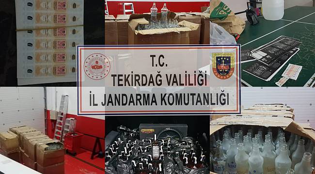 Çorlu'da Sahte İçki Üretilen Depoya Baskın