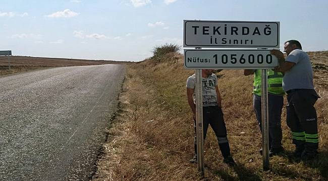 İl Sınırı Başlangıç ve Bitiş Levhaları Takılıyor
