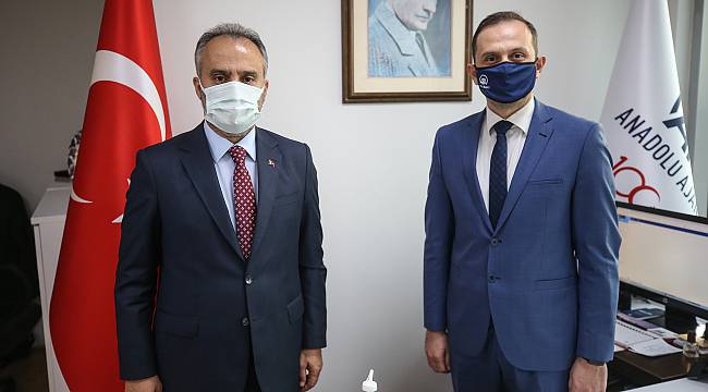 Bursa Büyükşehir Belediye Başkanı Alinur Aktaş'tan AA'ya Ziyaret