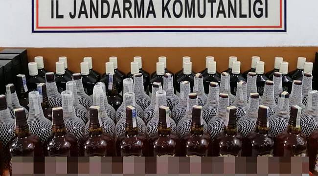 110 Şişe Kaçak İçki Ele Geçirildi