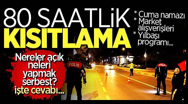 80 Saatlik Kısıtlama Bu Akşam Başlıyor!