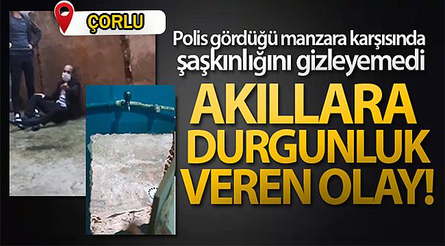 Çorlu'da Polisi Şaşkına Çeviren Manzara!