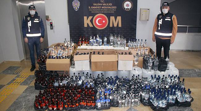 Yalova'da Kaçak İçki İmalathanesine Baskında İki Kişi Gözaltına Alındı