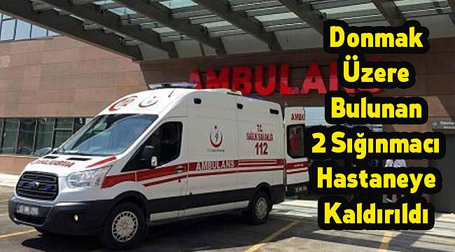 Donmak Üzere Bulunan 2 Sığınmacı Hastaneye Kaldırıldı
