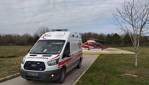Edirne'den Ambulans Helikopterle İstanbul'a Sevk Edildi