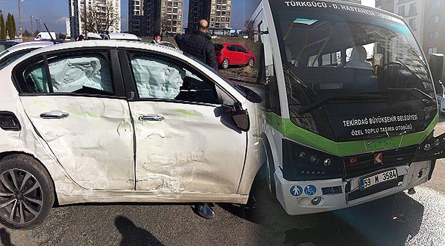 Minibüsle Çarpışan Otomobil Yayaya Çarptı, 3 Yaralı