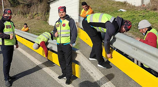 Yollara Motorcu Dostu Bariyerler Monte Edildi