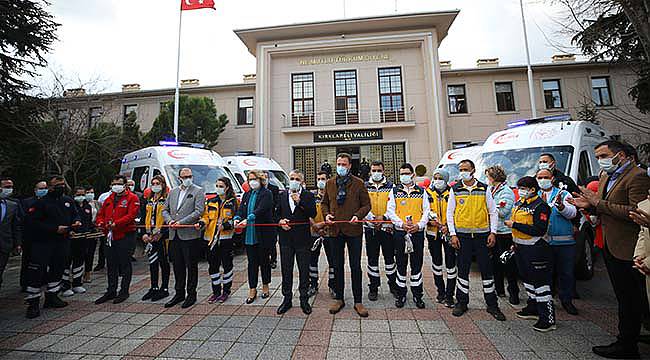 Sağlık Bakanlığınca Gönderilen Ambulanslar Törenle Teslim Alındı